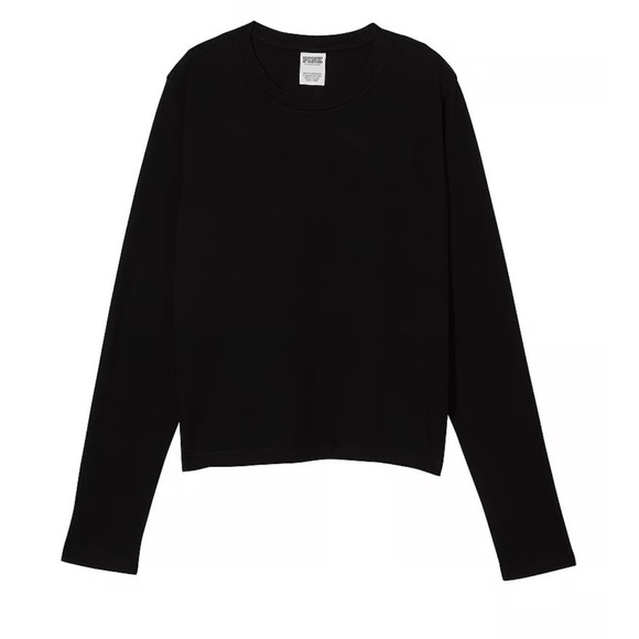 New PINK
COTTON LONG-SLEEVE T-SHIRT - Picture 1 of 8